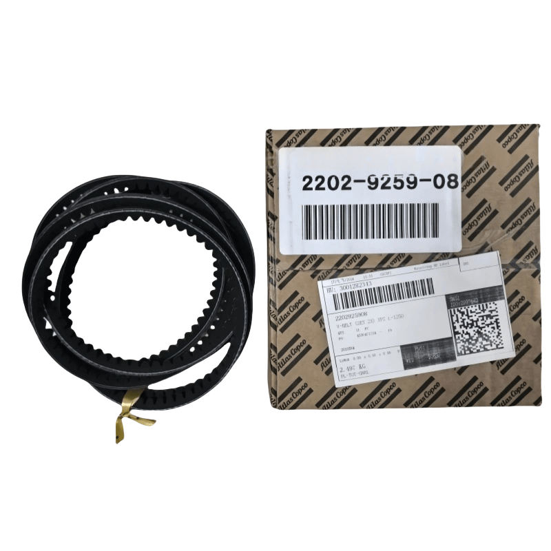 2202925908 ATLAS COPCO V-BELT (SET 2X) XPZ L = 1250 AC VOOR OLIE Geïnjecteerde schroefcompressor Origineel