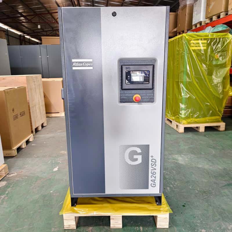 Atlas Copco Luchtcompressor Originele GA26 VSD + 26kW 35PK Variabele Snelheid Olie Geïnjecteerd Roterende Schroef Luchtcompressor 13Bar