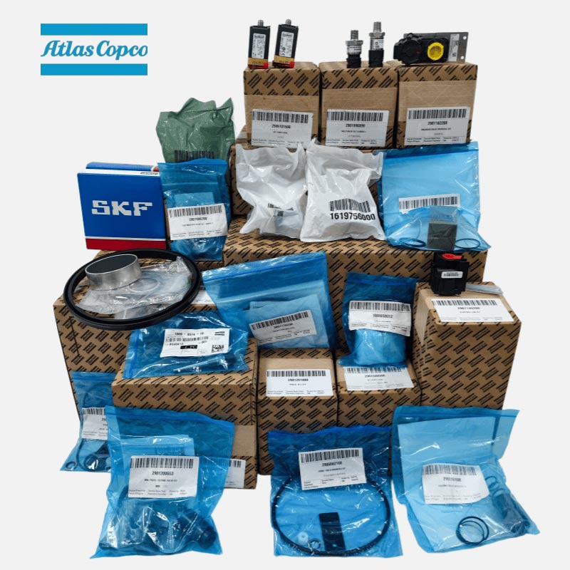Atlas Copco luchtcompressor reserveonderdelen Origineel oliefilter Luchtfilter Druksensor Magneetventiel Filterventielserviceset