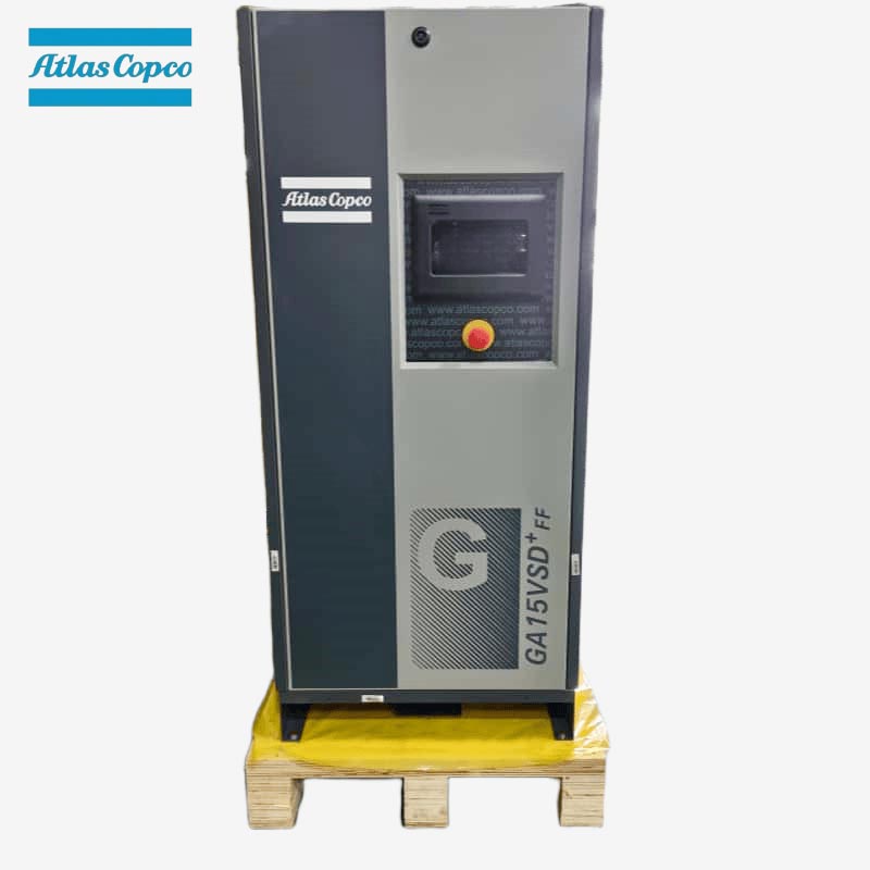 Atlas Copco GA15 VSD Plus FF 15kW 20PK Variabele snelheid, olie-geïnjecteerde schroefluchtcompressor, geïntegreerde droger