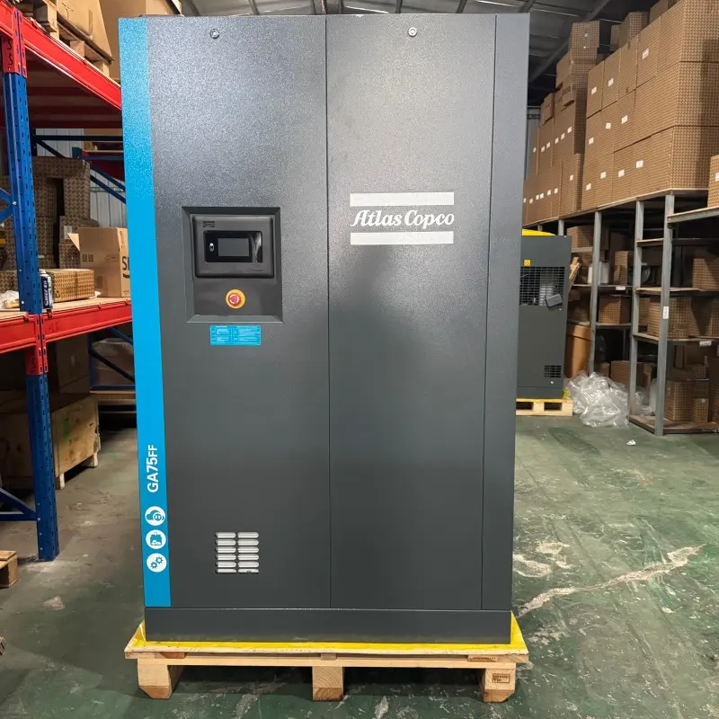 Atlas Copco GA75FF olie-geïnjecteerde schroefcompressor 75 kW 100 pk geïntegreerde droger Origineel