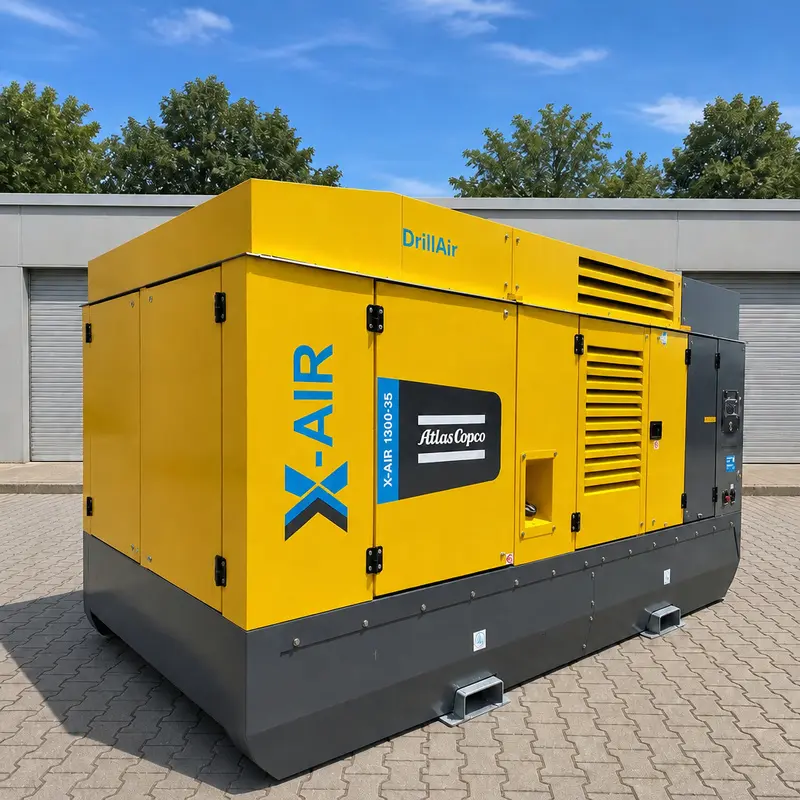 Atlas Copco X-Air 1300 35 Grote mobiele dieselcompressor 412kW 35Bar Boren Origineel