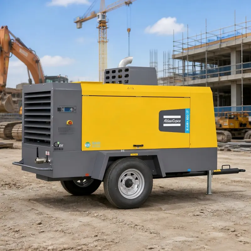 Atlas Copco X-Air+600-17 draagbare dieselcompressor 154 kW origineel